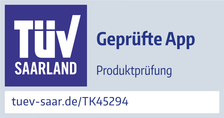 TÜV Saarland - Zertifikat: 'Geprüfte App' SecureGo+ Renault Bank direkt und Renault Bank direkt Banking